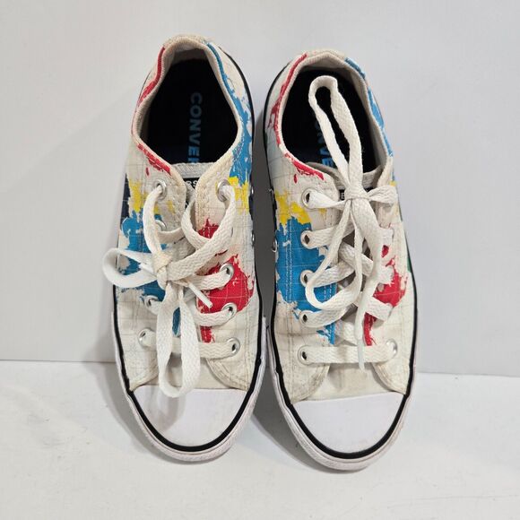 Converse All Stars Youth Size 1/32 World Map sneakers Geography Travel Canvas - Picture 2 of 5
